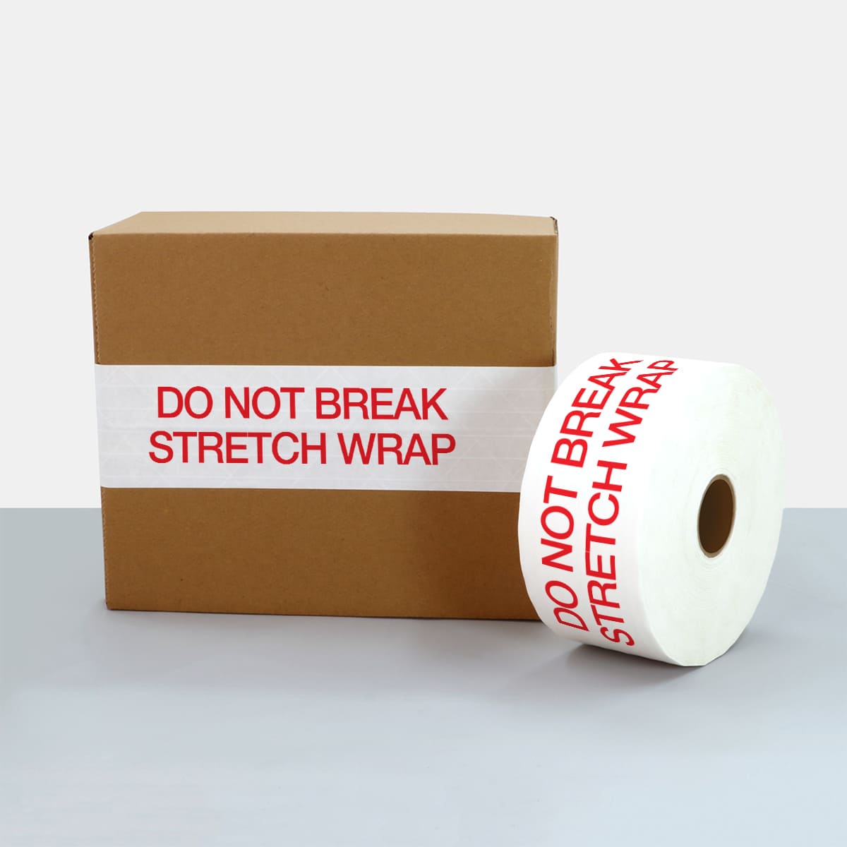 White Reinforced Paper Gummed Tape Printed Do Not Break Stretch Wrap