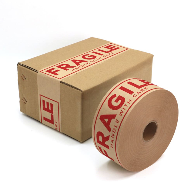 Brown Reinforced Gummed Tape Printing Fragile